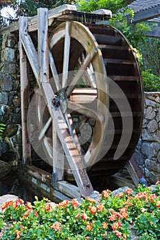 Wood Spin Water Wheel