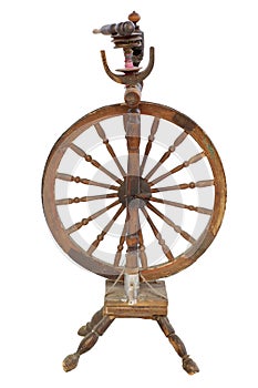 Wood spinning wheel