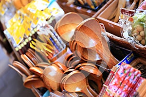 Wood spoon with neat gloss.