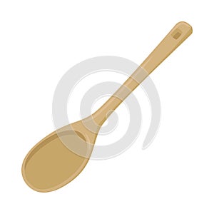 Wood Spoon Sign Emoji Icon Illustration. Kitchen Utensil Vector Symbol Emoticon Design Clip Art Sign Comic Style.