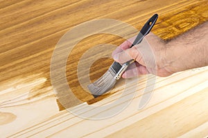 Wood Staining Closeup