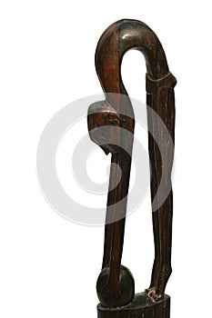 Wood Statue Male on White