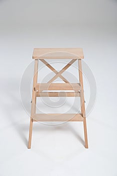 Wood stool on a white background
