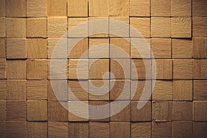 Wood surface background wall of wooden blocks or tiles