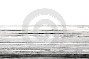 Wood Table Top on White Background, Wooden Desk Floor Planks