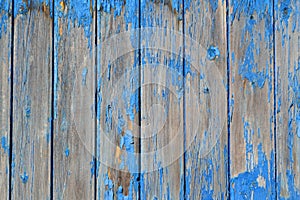 Wood texture background, blue wood planks. Grunge wood wall pattern. Old wooden planks surface background