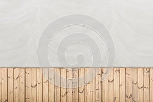 Wood texture background with model grunge cement wall for copy space