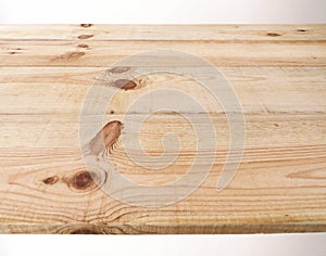 Wood Texture Background. Solid pine wood sheets with dark colored knots. Background.