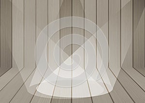 Wood texture background with spotlight