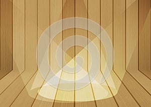 Wood texture background with spotlight