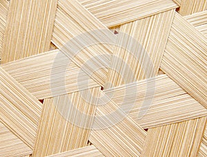 Wood texture background , weaving patterns of bamboo crafts