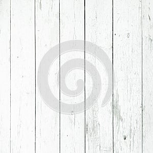 Wood texture background, white wood planks. Grunge washed wood wall pattern.