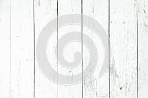 Wood texture background, white wood planks. Grunge washed wood wall pattern. photo