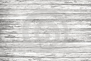 Wood texture background, white wood planks. Grunge washed wooden wall pattern