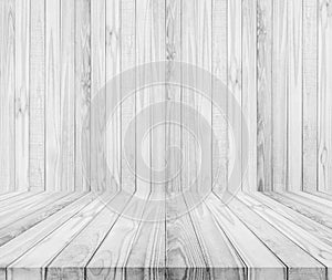 Wood texture background. white wood wall and floor