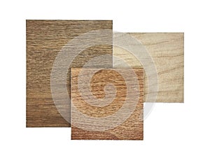 wood texture. ceramic flooring tiles samples isolated on background with clipping path.