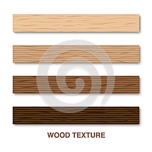 Wood texture isolated on white background, vector