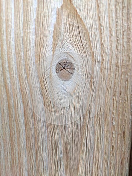 Wood texture with real viens and depression of knot in between photo