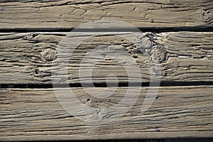 Wood texture. Street boards. The surface of the pier
