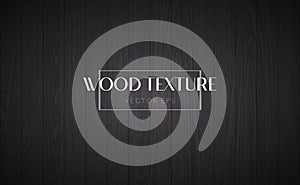 Wood texture vector background. Realistic black wooden table in top view. Dark oak pattern with stripes for poster cover, banner