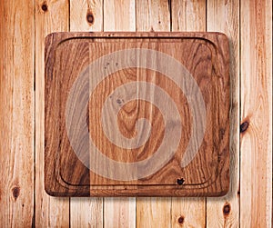 Wood texture. Wooden kitchen cutting board close up.