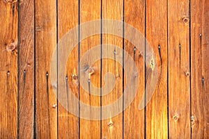 Wood texture. Wooden plank grain background. Striped timber desk closeup. Old table or floor.