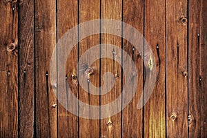 Wood texture. Wooden plank grain background. Striped timber desk closeup. Old table or floor.