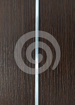Wood Textured Background with Vertical Metallic Line, Centered