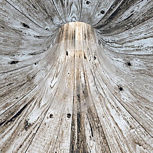 Wood textured tunnel