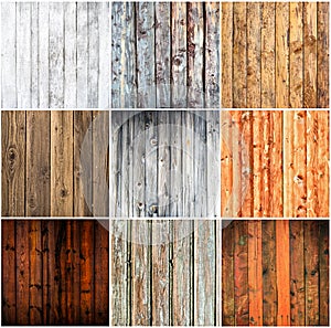 Wood textures collage