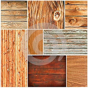 Wood textures collage