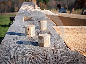 Wood Timber Framing Pegs