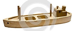 Wood toy boat