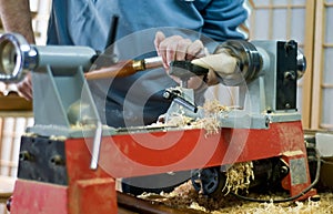 Wood Turner on Work photo