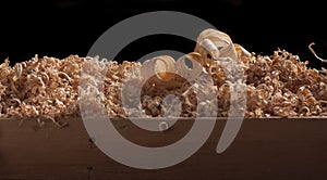 Wood turning shavings