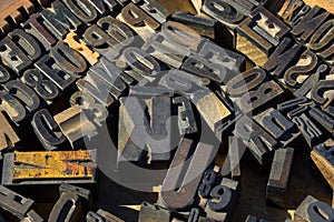Wood type blocks
