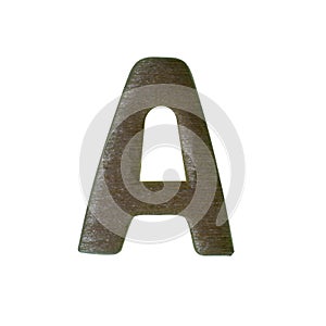 Wood type on white background
