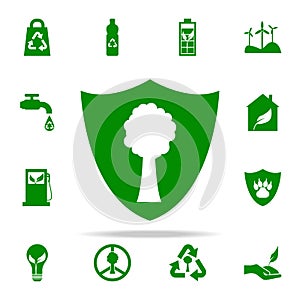 wood under protection green icon. greenpeace icons universal set for web and mobile