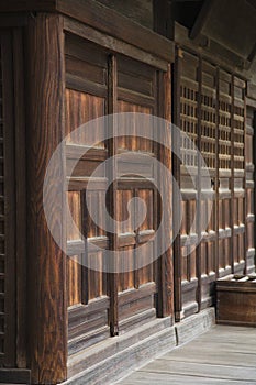 Wood Walls and Doors at Achi-jinja Shrine