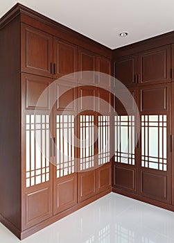 Wood wardrobe