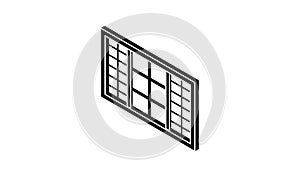 Wood window frame icon animation