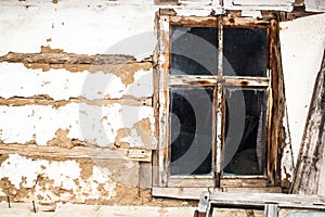 Wood window of the old house