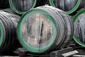 Wood wine barrels