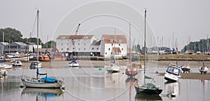 Woodbridge on River Deben in Suffolk UK with Tide Mill