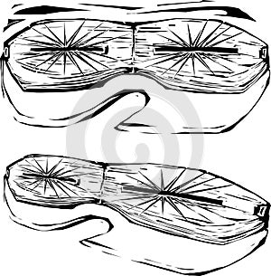 Woodcut Inuit Snow Goggles