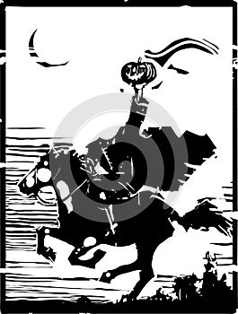 Headless Horseman Woodcut photo