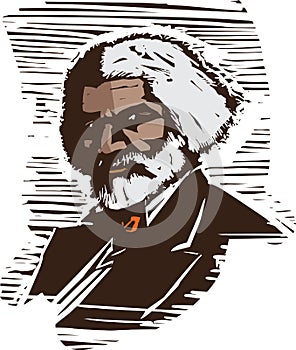 Woodcut Style Frederick Douglass