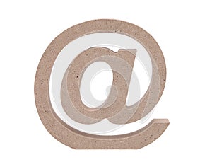 Wooded email symbol