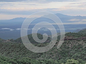 Wooded landscape in Mago National Park of Southern Ethiopia photo