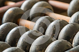 Wooden abacus as a background